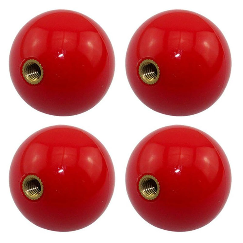 [Australia - AusPower] - Takelablaze Joystick Ball Top Handle Rocker Round Head Threaded Ball Knob M6 Female Threaded Machine Handle 1-3/8" Diameter Arcade Game DIY Parts Replacement 4Pcs (Red) Red 