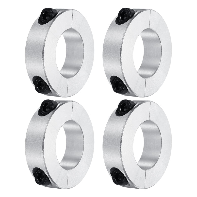 [Australia - AusPower] - MECCANIXITY Shaft Collar 25mm/ 1 Inch Bore Double Split Aluminum Clamping Collar Shaft Collars with Set Screw 4 Pcs 