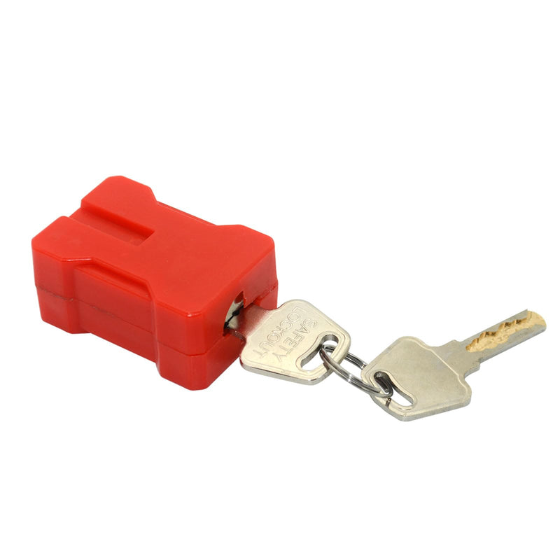 [Australia - AusPower] - 7397 Electrical Plug Lockout Device with 2 Keys, Fits for Standard 2&3 Pronged Plugs, Safety Assurance Device 1 