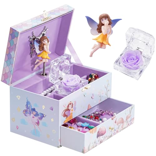 ProCase Children's Jewelry Box, Kids Jewelry Organizer with Unicorn for Little Girls, Jewelry Case Gift for Toddler Age 2 3 4 5 6 7 8 -Waltz Waltz