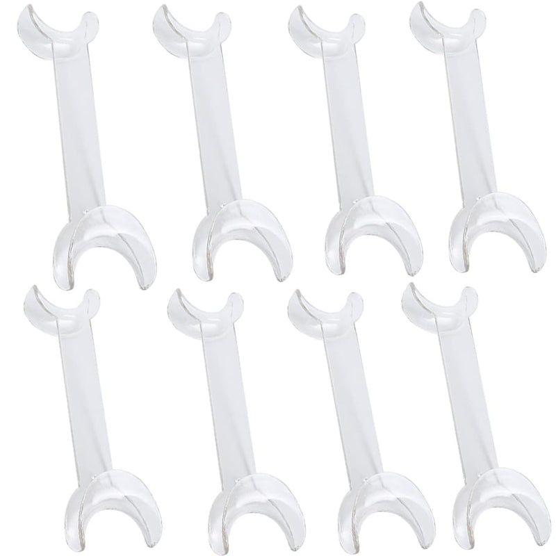 [Australia - AusPower] - Dental Intraoral Cheek Lip Retractor T-Shape Lip Opener Cheek Retractors 4 Large Size+4 Small Size Double Head Oral Care Tools(Clear) clear 