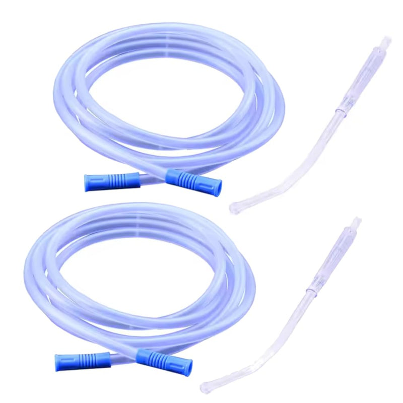 [Australia - AusPower] - Medcore 2 Pack - Extended Suction Connection Tube with Yankauer Handle, 10 Feet Extra Long – Oral Suction Tip & Vented Tubing 