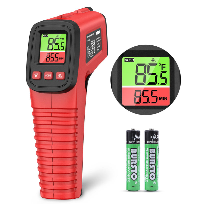 [Australia - AusPower] - KeeKit Digital Infrared Thermometer Gun, Upgraded Handheld Heat Laser Temperature Gun, IR Thermometer Temp Gun with Adjustable Emissivity for Cooking, BBQ, Fridge(Not for Human) 
