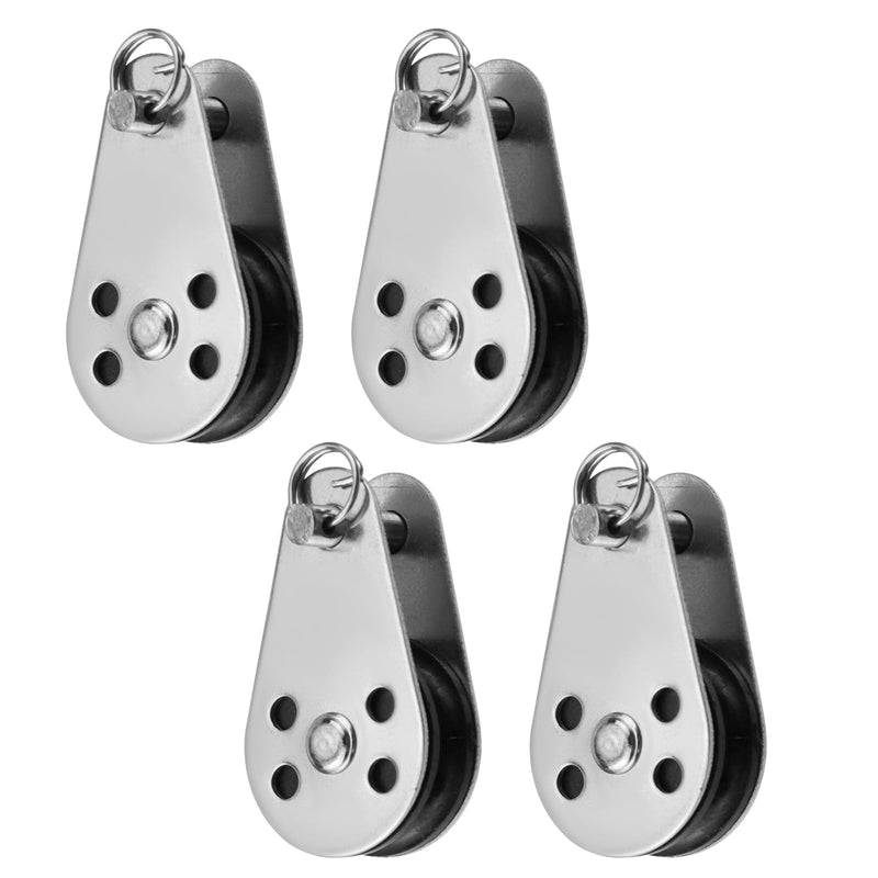 [Australia - AusPower] - 4Pcs Marine Pulley Stainless Steel Nylon Marine Pulley, Pulley Block for Rope 