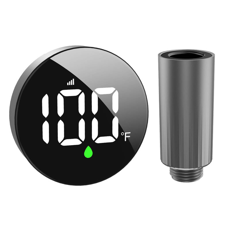 [Australia - AusPower] - MX08 Wireless Shower Temperature Monitor for Shower Stalls, Heads & Systems | Hydro-Powered Sensor, IPX7 Waterproof Adjustable Display | Real-Time Tracking 