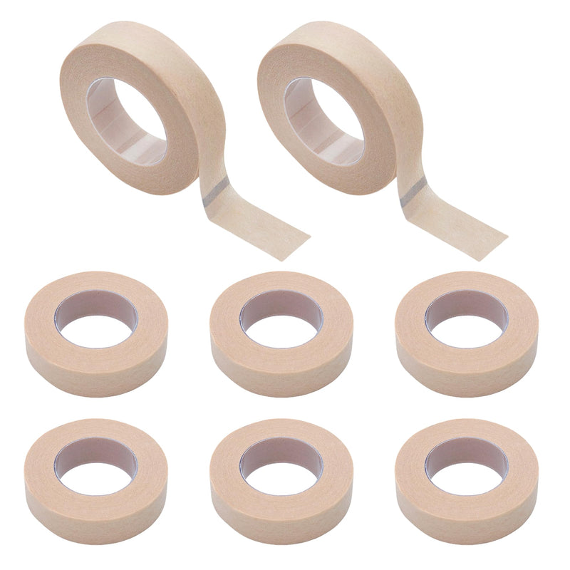[Australia - AusPower] - 8 Rolls Nose Tape for Rhinoplasty Shaping, Micropore Tape, Paper Tape Medical, Flexible Surgical Bandages, Self Adhesive First Aid Bandages for Wound Injuries Swelling (0.5 in x 10 Yd) Beige 0.5 in x 10 Yd 