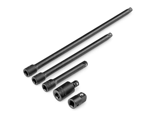 TEKTON 1/4-inch drive impact all accessories set, 5-piece square drive socket accessories