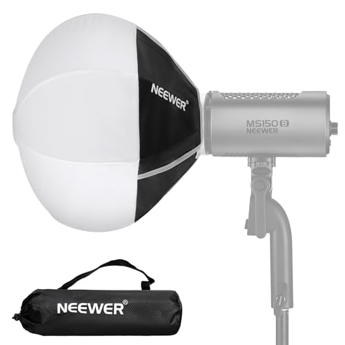 NEEWER 12"/30cm Lantern Softbox with NEEWER Mount (Not Bowens Mount), Quick Release 360° Omnidirectional Light Diffuser Modifier Mini Softbox for MS60 MS60B MS60C MS150B LED Video Studio Light, NS6L