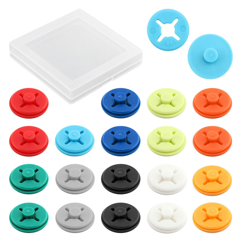 [Australia - AusPower] - 20 Pairs Running Bib Clips,Number Buckle Fixing System Triathlon Race Bib Holder,Running Bib Fixing Clips,Field Events Fastener Holder for Runners,Skating,Track,with Storage Box Mix colors 