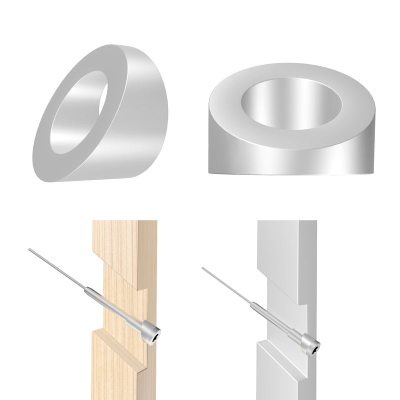 [Australia - AusPower] - 30 Pack Stainless Steel 25 30 35 Degree Angled Bevel Washers - 3/8" ID Angle Washer for Cable Railing Systems, Stair Ends，Fits for 1/8", 3/16" Cables Railing Kits 3/8" Angle Washers 30 Pcs- Silver 
