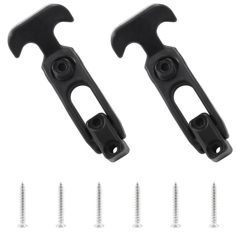 [Australia - AusPower] - 4.3"*1.8" Rubber Latches Flexible T Handle Draw Latch, 2PCS Rubber Draw Latch, Rubber Latch T Handle for Tool Box, Cooler, Golf Cart or Engineering Machine Hood (Black) Black 