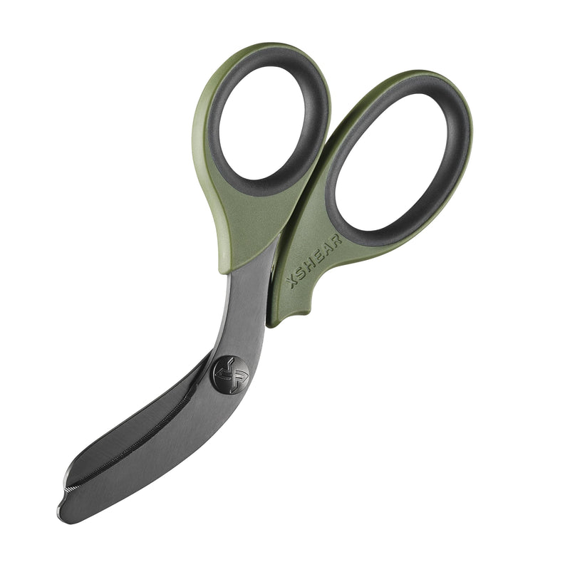 [Australia - AusPower] - xShear® 7.5” Extreme Duty Trauma Shears - The perfect scissors for the Paramedic, EMT, Nurse or any Emergency Healthcare Provider (Olive Drab Green/Black) Olive Drab Green/Black 