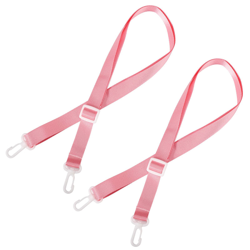 [Australia - AusPower] - 2pcs Shower Lanyard with 2 Hooks for Mastectomy Drain Holder, Pink Post-Mastectomy Must Haves Mastectomy Gifts for Women Drainage Bulbs After-Surgery Recovery Management Rope Clips Accessories 