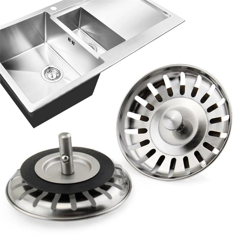 JSTHHTT Kitchen Sink Strainer Basket, 2 Pack, Diameter 80 mm, Kitchen Plug Strainer, Strainer for Sink, Anti-Clogging, Kitchen Sink Strainer Plug, and Prevent Odours, Drain Strainer Kitchen Sink