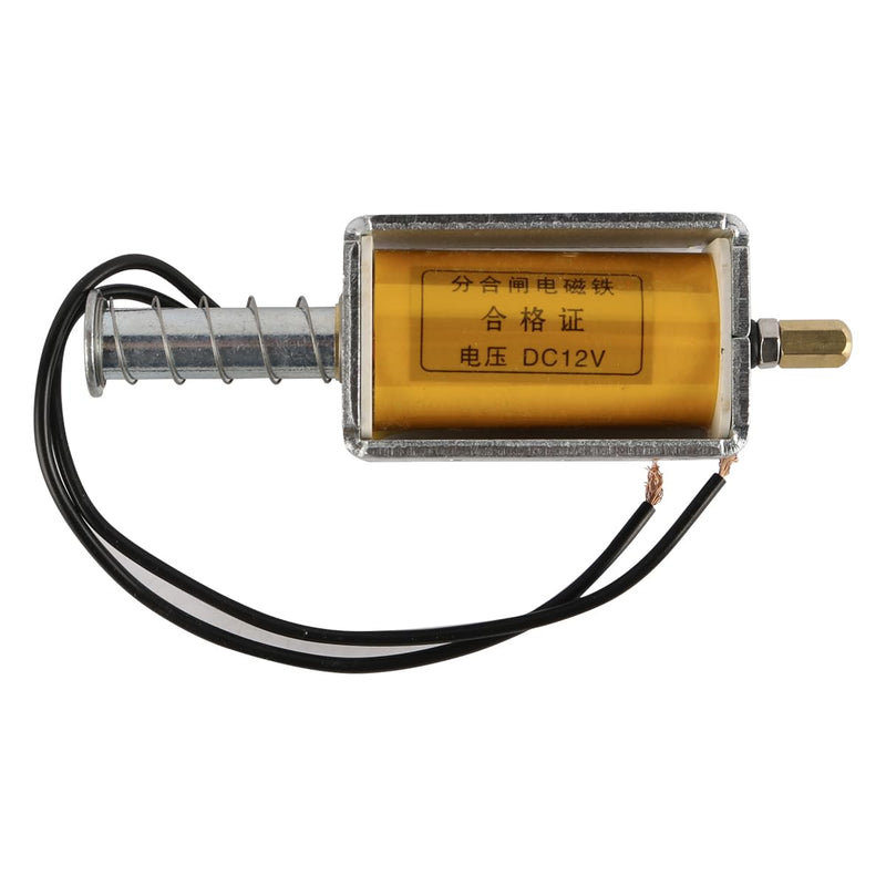 DC 12V 35mm Hub Electromagnet VS1 Load Switch Electromagnetic Coil Push Pull Electromagnetic Coil with Spring Return 8A for Vending Machines, Transport Equipment
