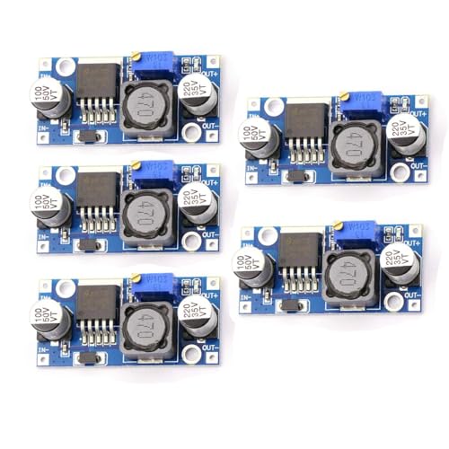 Hailege 5pcs 3A DC-DC Step Down Buck Power Module Power Controller Power Conversion Module 24V to 12V 5V 3V Adjustable