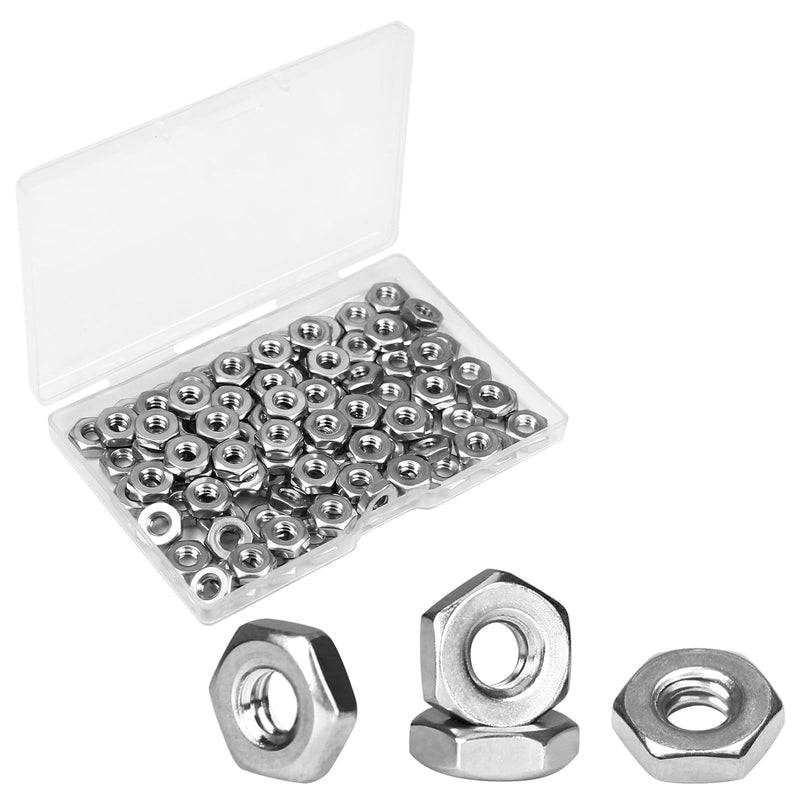 [Australia - AusPower] - Yinpecly 100pcs #10-24 Hex Nuts, 304 Stainless Steel,Coarse Thread Hexagon Nut,Hex Drive, UNC Small Nuts Fasteners,10-24 Replacement Nut, Right Hand,Tiny #10-24;100 PCS 