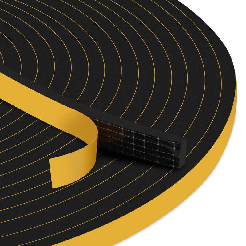 [Australia - AusPower] - 33Ft Door Weather Stripping, (1/2in x 1/4in), Strong Adhesive, Sound Proof, Door Insulation, Weatherproof Foam Tape for Doors, Weatherstripping for Doors Frames, Windows 1/2in × 1/4in × 33FT 