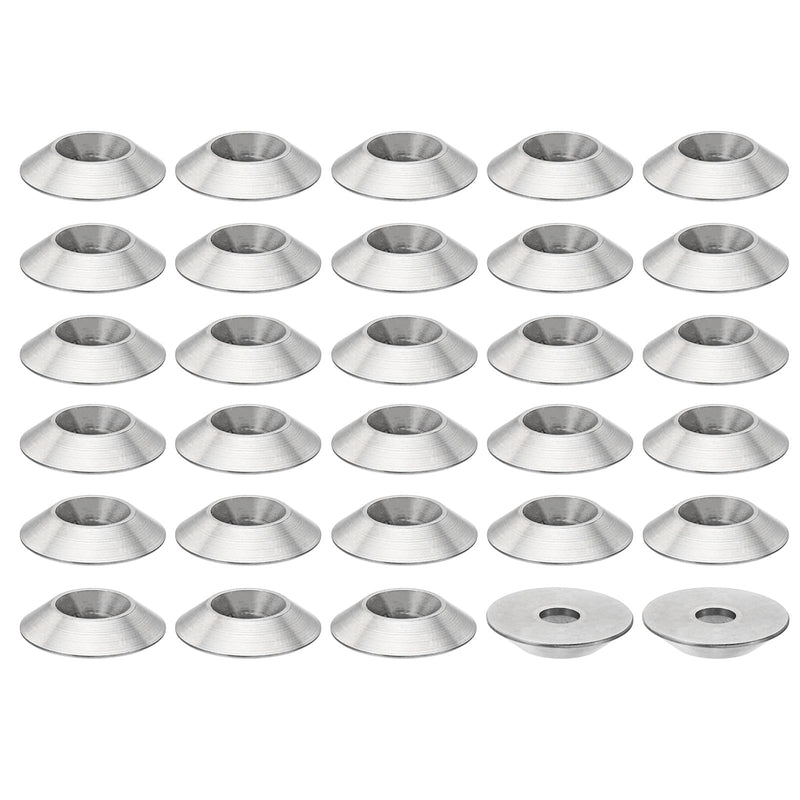 [Australia - AusPower] - PATIKIL M4 Finish Countersunk Washer, 50pcs 16mm Dia. 3.2mm Tall Solid 304 Stainless Steel CNC Cup Washer Flat Screw Head Gasket for Constructions, Taper M4 x 16mm x 3.2mm 50 