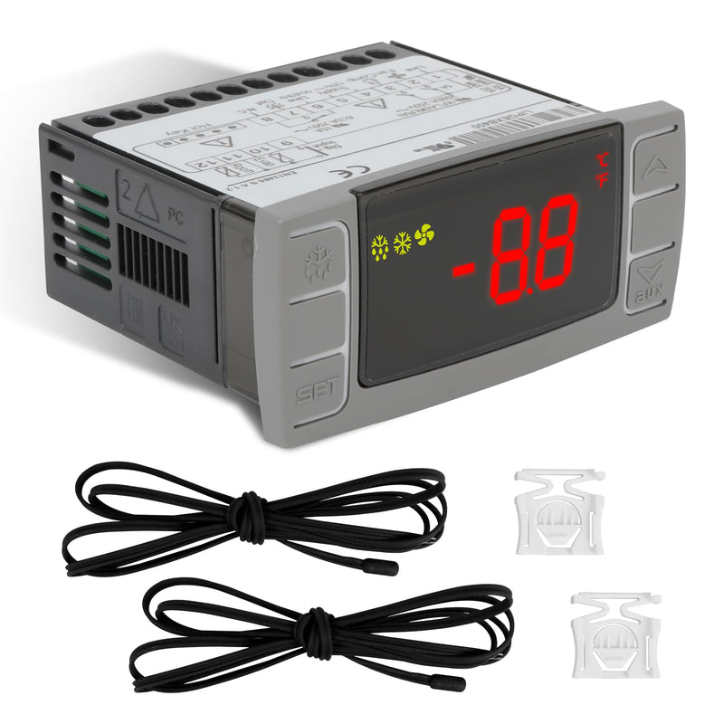 [Australia - AusPower] - Replacement for Dixell XR06CX-4N1F1 Temperature Controllers, Ideal for 120V 50-60hz Commercial Refrigerators/Freezer,Programmable Digital Thermostat with Sensor Probe & Mounting Hardware 1-Pack 