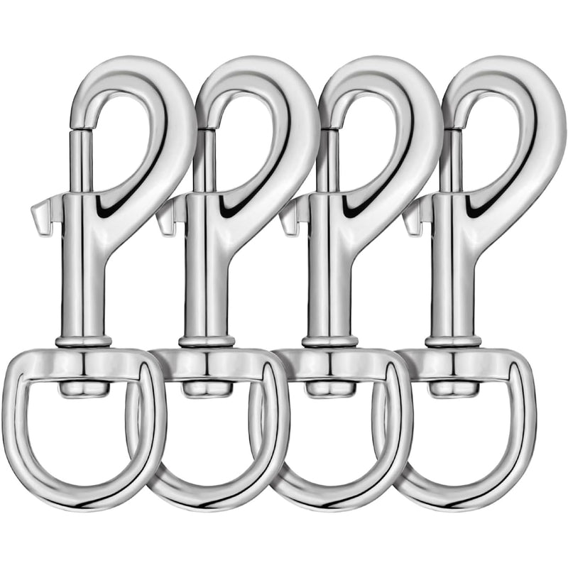 [Australia - AusPower] - Swivel Eye Snap Hook, Single Ended Swivel Snaps 3.58 Inch, Stainless Steel Flag Pole Snap Clips, Trigger Snap Clips for Diving/Pet Leash/Key Chain/Flag- (4 Pcs) 4 PCAK 