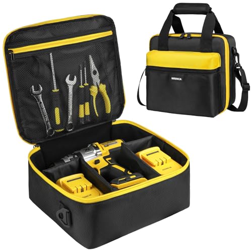 MRINCA black and yellow impact driver case compatible with Dewalt DCF900B, DCF891B, DCF961B and DCF899B