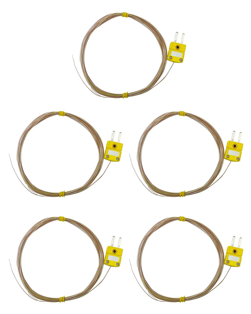 [Australia - AusPower] - 5cs High Accuracy K Type Mini-Connector Thermocouple, Temperature Probe Sensor -50°C~482°C (-58°F~899°F) 
