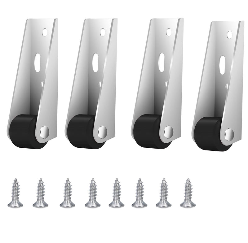 [Australia - AusPower] - Door Drooping Lifting Caster, 4 Pcs 2.8 Inch Carbon Steel Silent Rubber Wheel for Wood Door Support Anti-drooping (4) 