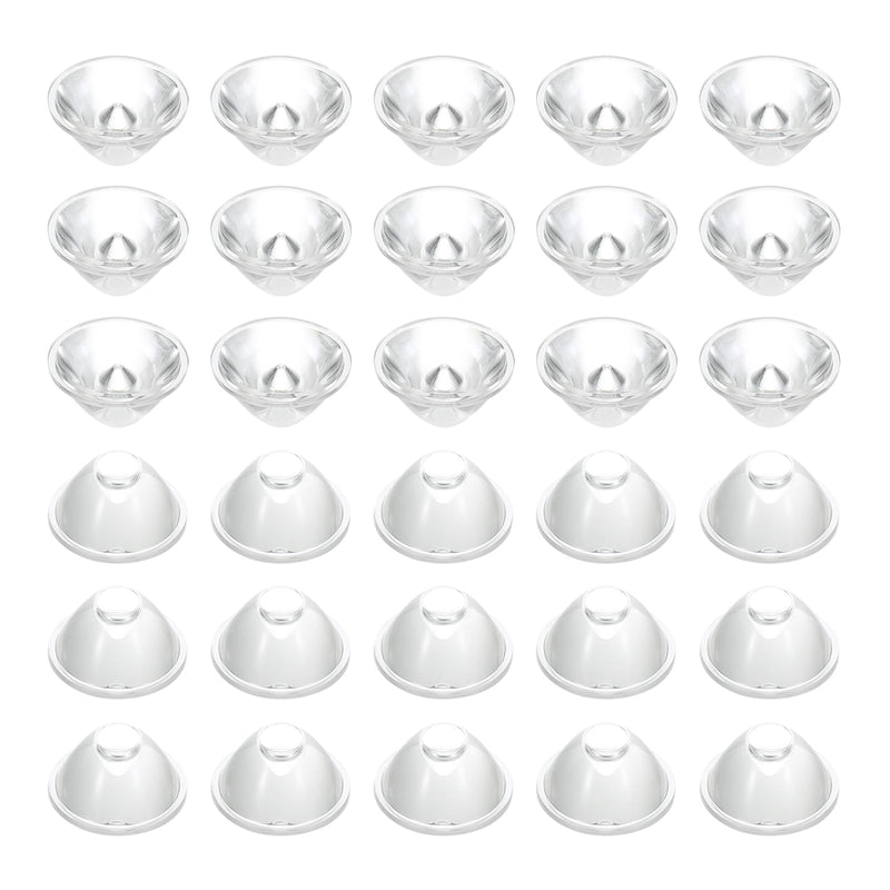 [Australia - AusPower] - PATIKIL 5 Degree 20mm High Power LED Lens, 30 Pcs Clear Acrylic Optical PMMA Smooth Surface Lenses for 1W LED Light Lamp Bulb Spotlight Panel 