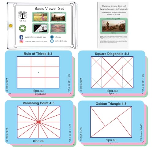 Basic Directors Viewfinder Set, 4 Layouts, 12 Cards Set - Basic