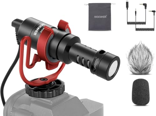NEEWER VM10 Plug & Play Vlog Microphone for Camera, Mini Supercardioid Mic