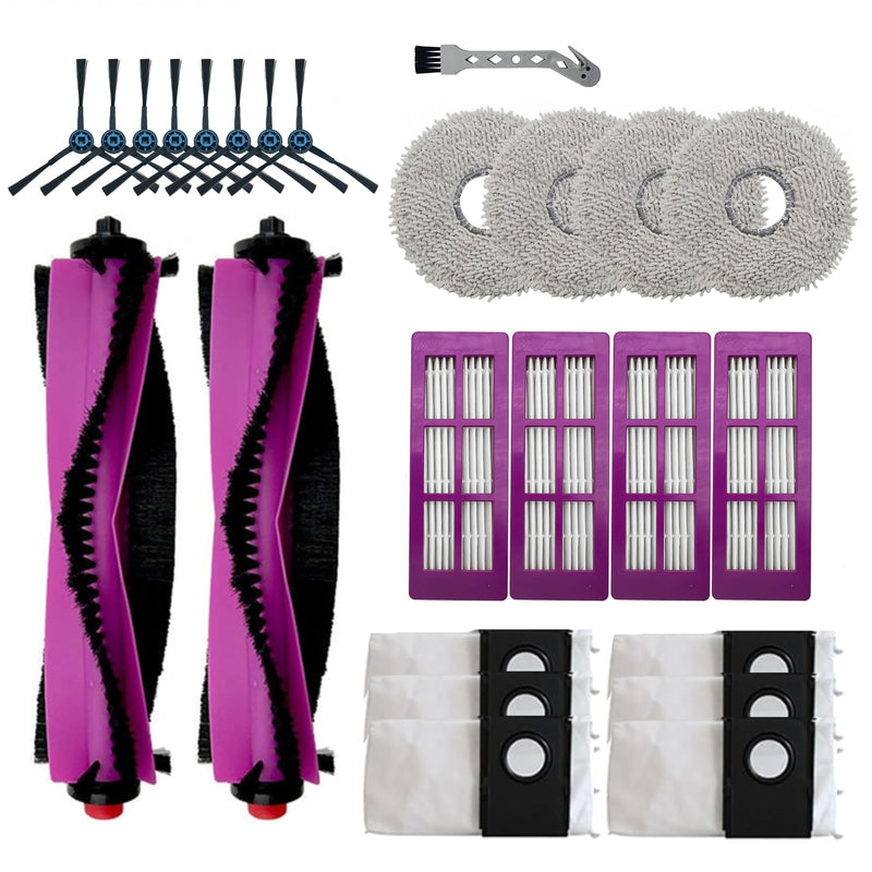 25-Pc Eureka J15 PRO Ultra (ONLY) Complete Care Kit - Replacement Parts for Eureka J15 PRO Ultra Robot Vacuum & Mop | Main/Side Brushes, Mop Pads, HEPA Filters