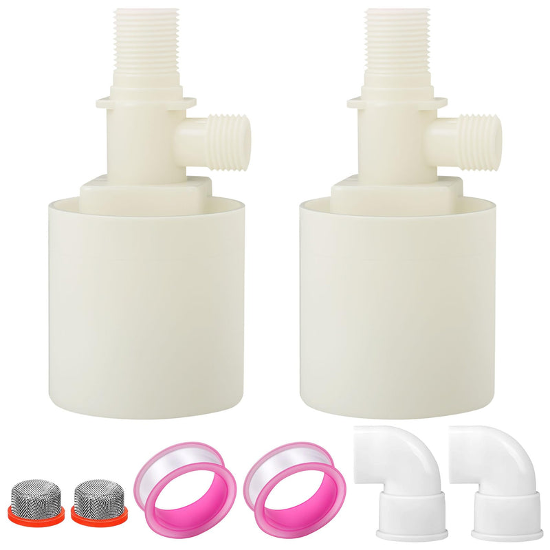 [Australia - AusPower] - Water Float Valve, 1/2" Inlet Water Level Control Water Tank Traditional Float Valve for Automatic Water Level Control in Tanks, Pools & More 2 PCS (1/2", up inlet) 