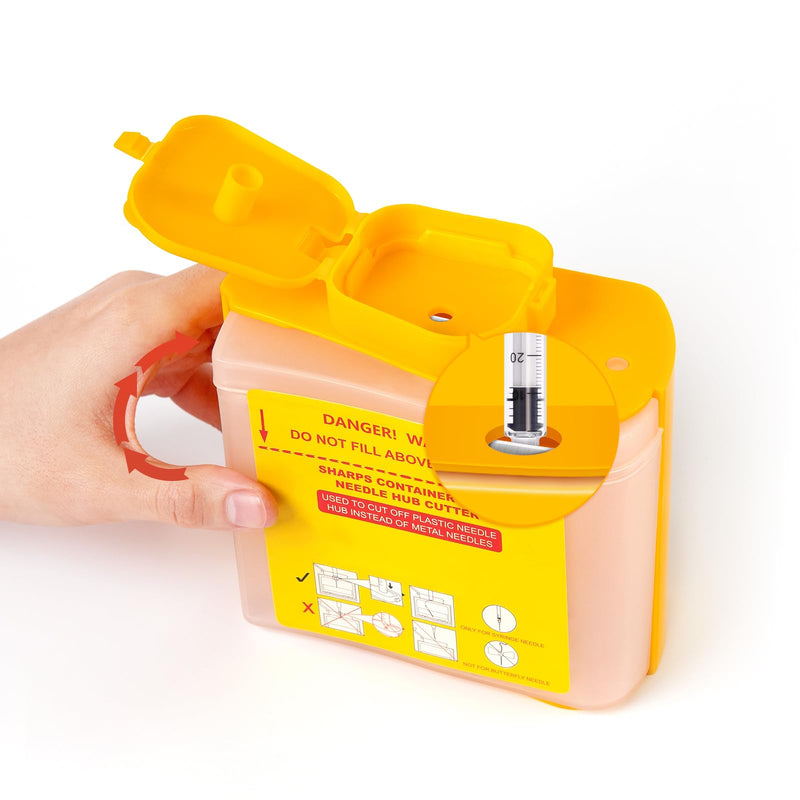 [Australia - AusPower] - Needle Hub Cutter, Disposal Sharps Container for Cutting and Storege of Needle Hub L M 