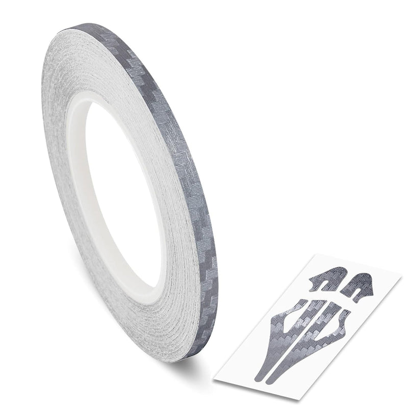Roll Vinyl Pinstriping Racing Stripes Pinstripe Carbon Fibe Line Tape Decal Sticker Auto Pinstripe Tape,Automotive Pinstriping Tape 32ft,Vinyl Pinstripe Tape (Grey Carbon 1/8) Grey Carbon 1/8