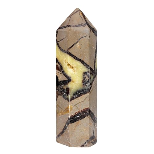 Sportmusies Natural Septarian Dragon Stone Tower Figurine, 5.55-6.69 inches 5.55 - 6.69 inches