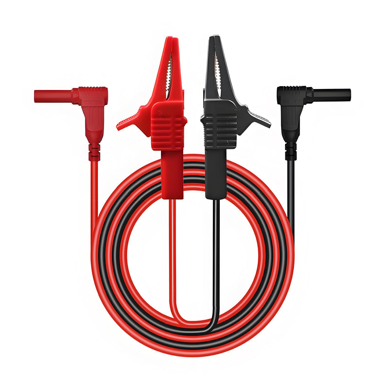 [Australia - AusPower] - Heavy Duty Alligator Clips Test Leads for Multimeter & Voltmeter - Large Gator Test Lead with Insulated Clamps - Alligator Clips Electrical Testing, Automotive Circuits,Banana Plug Meter Leads, 3-Foot HDERJ-001 