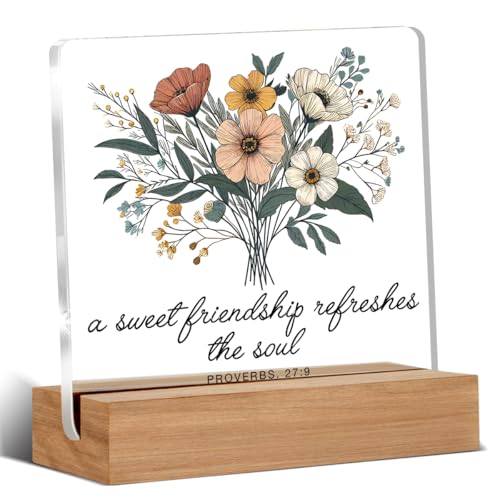 Christian Friendship Gifts for Women, Bible Verse Sweet Friendship Decor a
