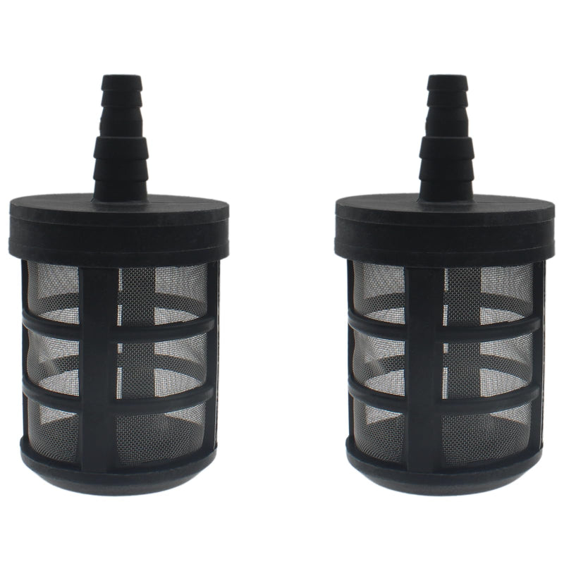 [Australia - AusPower] - 2 PCS Water Pump Inlet Strainer Stainless Steel Hose Encryption Filter Black Pump Inlet Strainer Screen for Most Pumps and Sprayers 