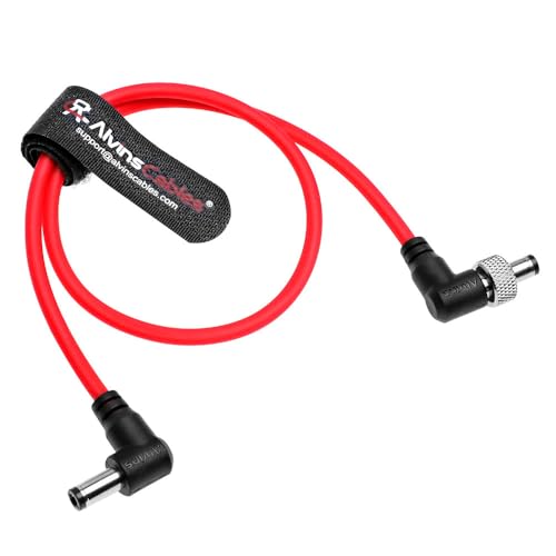 Alvin's Cables Locking DC to DC Cable for Atomos Ninja V Shogun, 5.5 2.1 Locking DC Right Angle Ultra Soft Cable for Video Devices PIX-E7 PIX-E5 Monitor 45cm|17.7in Right Angle to Right Angle 17.7in/45cm Ultra Soft