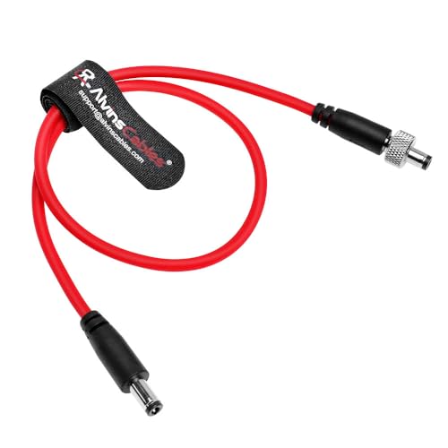 Alvin's Cables Locking DC to DC Cable for Atomos Ninja V Shogun, 5.5 2.1 Locking DC Cable for Video Devices PIX-E7 PIX-E5 Monitor, Ultra Soft 45cm|17.7in Straight to Straight 17.7in/45cm Ultra Soft