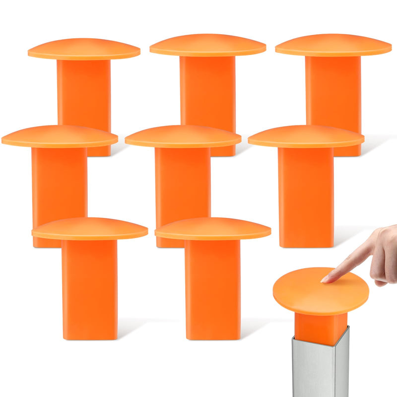 [Australia - AusPower] - Pangda 8 Pcs Baseball Base Plugs for Baseball Field Rubber Ground Receptacle Plugs for Softball Anchor (Orange) Orange 