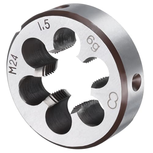 QUARKZMAN M24 x 1.5 Metric Thread Right-Hand Cutting Die Alloy Tool Steel Thread Repair Tool M24 x 1,5
