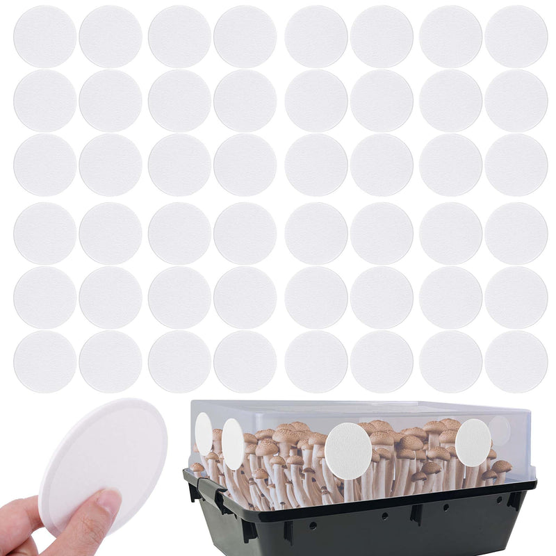 [Australia - AusPower] - 48 Pcs 2.5" Monotub Adhesive Filter Disks-2MM Thick Monotub Filter Discs-Monotub Filters for Mushroom Growing Supplies Filter Pad Replacements 48Pcs-2mm 