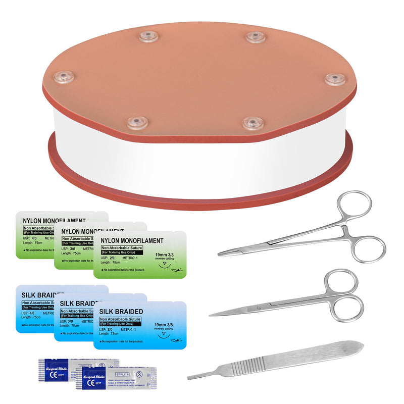 [Australia - AusPower] - Hollow Organ Suture Simulation Model, Suture Practice Kit for Medical Students, Surgical Kit for Medical Training, Nursing Doctor Practice Suture Pad(Replaceable Silicone Pad) 