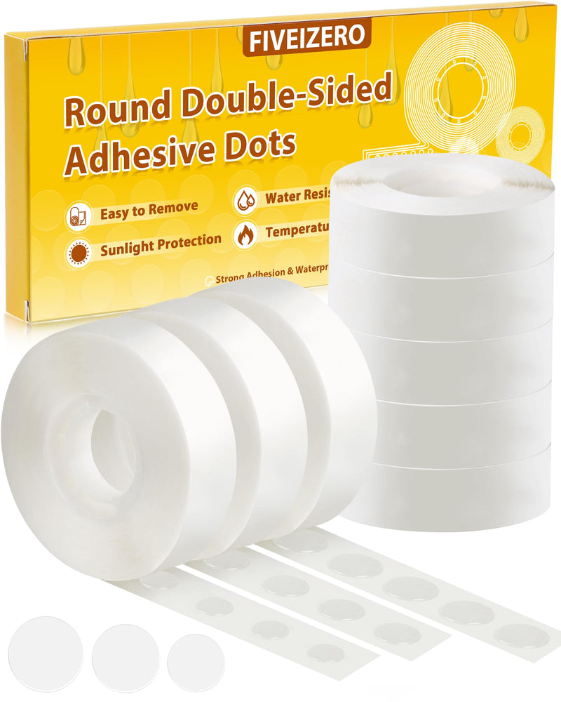 [Australia - AusPower] - FIVEIZERO Double Sided Adhesive Dots - 1000pcs Mixed Size (0.4"、0.47"、0.59") Double Sided Balloon Tape, Heavy Duty Balloon Craft Dots, Clear Glue Points Dots for Balloons, Crafts, Wedding Decorations Mix-New 