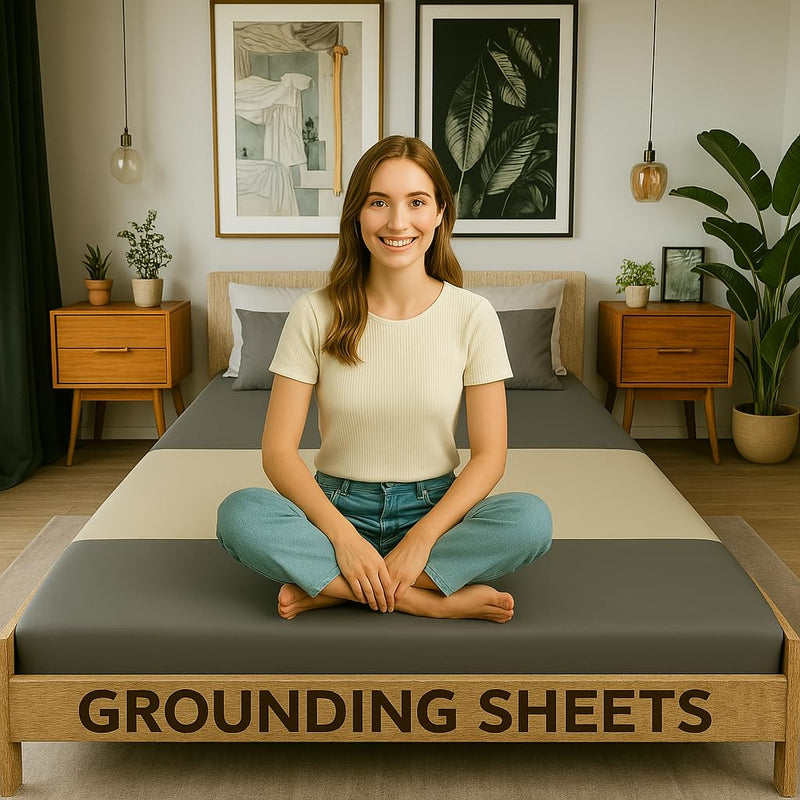 [Australia - AusPower] - GAYA Grounding Sheets, One Size, Extra Soft 95% Organic Cotton for Sleep Improvement & Muscle Relaxation, Grounded Sheet, Earthing Grounding Bed Sheets, Grounding Mattress Pad Bedding (104" x 24") Off White 