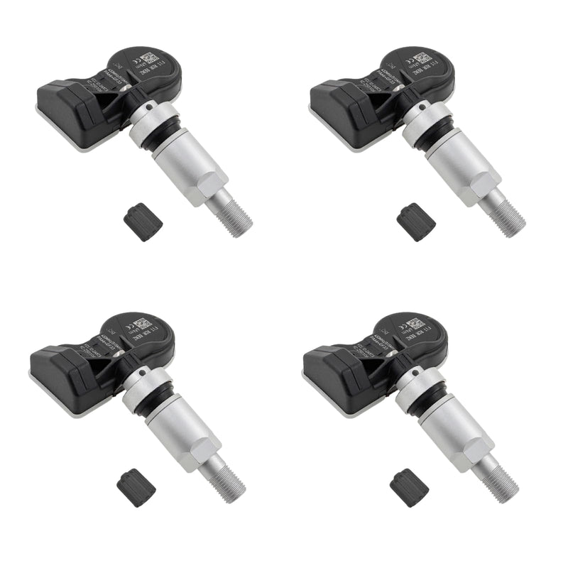 4Pack Universal Programmed TPMS Sensor Tire Pressure Monitoring Sensors Compatible with 2000-2023 All Mercedes Benz Model 433Mhz 315Mhz