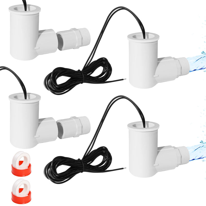 [Australia - AusPower] - SS2 AC Float Switch L Shape for HVAC Drain Pan Condensate Outlet, 3/4 Inch Condensate Shut Off Sensor Float Safety Switch for Condensating Overflow Detection - 4 Pack 