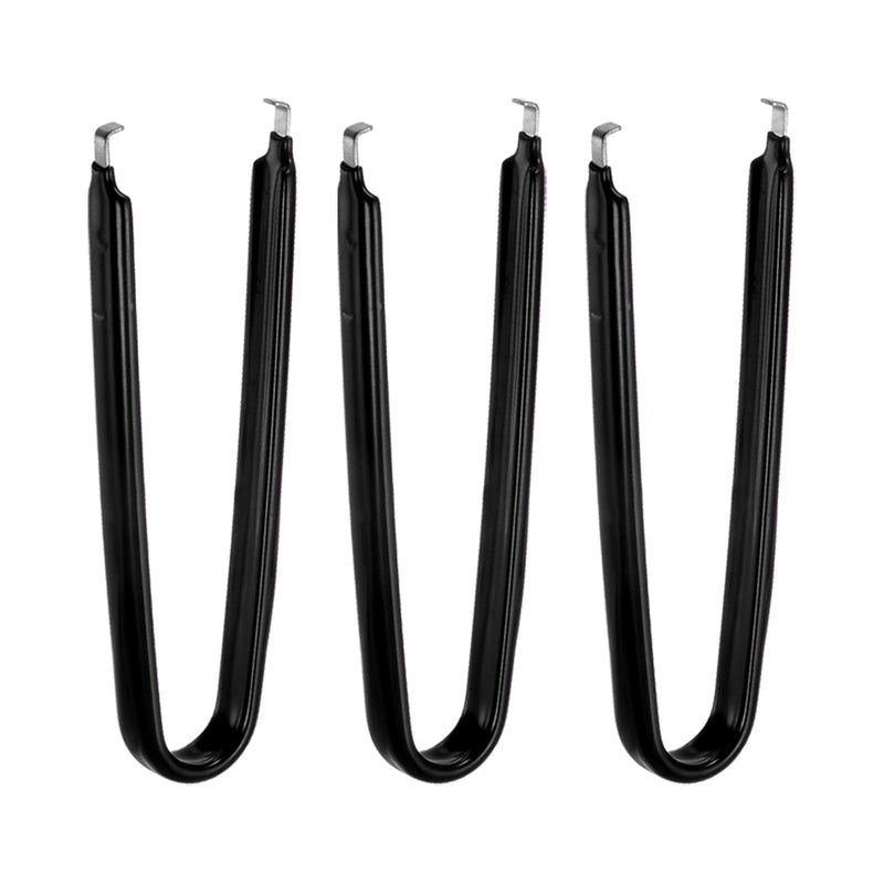 QUARKZMAN 3Pcs IC Chip Extractor IC U Shape Pliers Stainless Steel with Insulated Vinyl Handle Motherboard Circuit Board Component Extractor Chip Extractor for PCB Removal Tool Black